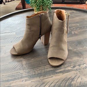 XOXO peeptoe ankle boots